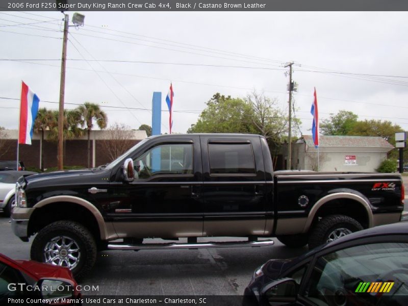 Black / Castano Brown Leather 2006 Ford F250 Super Duty King Ranch Crew Cab 4x4