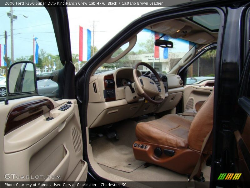 Black / Castano Brown Leather 2006 Ford F250 Super Duty King Ranch Crew Cab 4x4