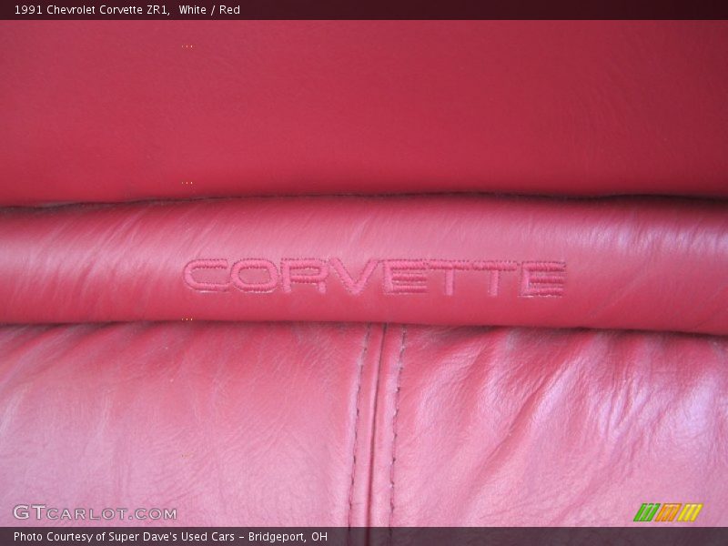 White / Red 1991 Chevrolet Corvette ZR1