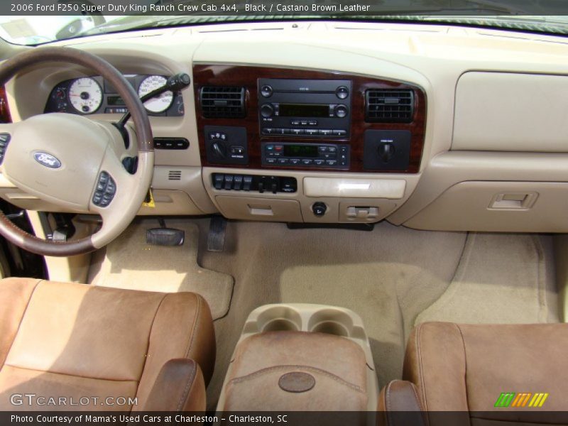Black / Castano Brown Leather 2006 Ford F250 Super Duty King Ranch Crew Cab 4x4