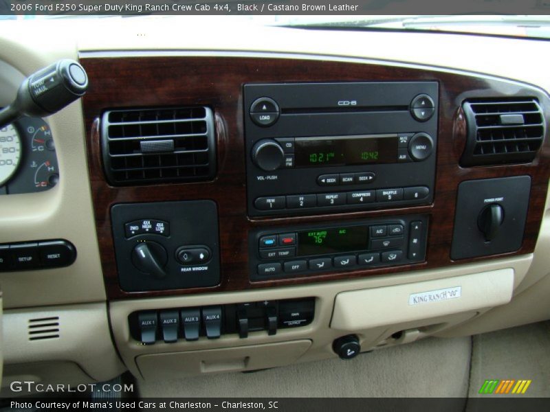 Black / Castano Brown Leather 2006 Ford F250 Super Duty King Ranch Crew Cab 4x4