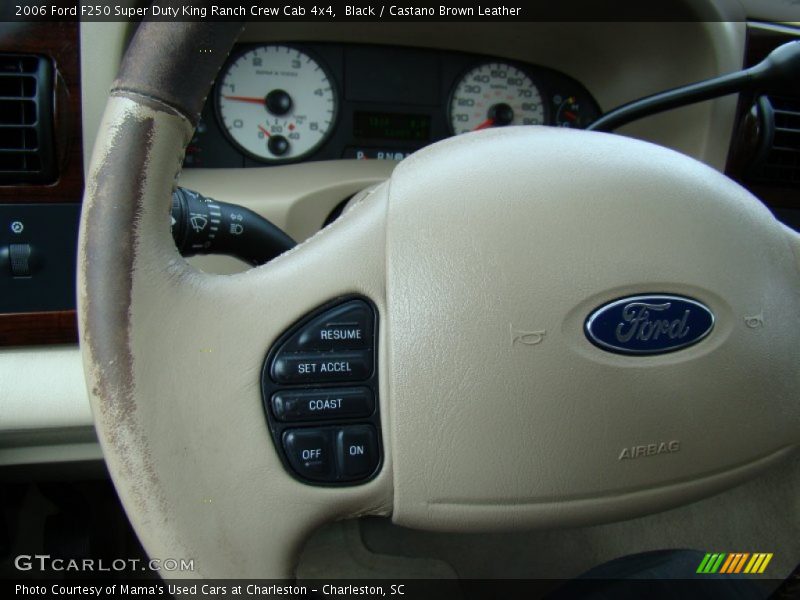 Black / Castano Brown Leather 2006 Ford F250 Super Duty King Ranch Crew Cab 4x4