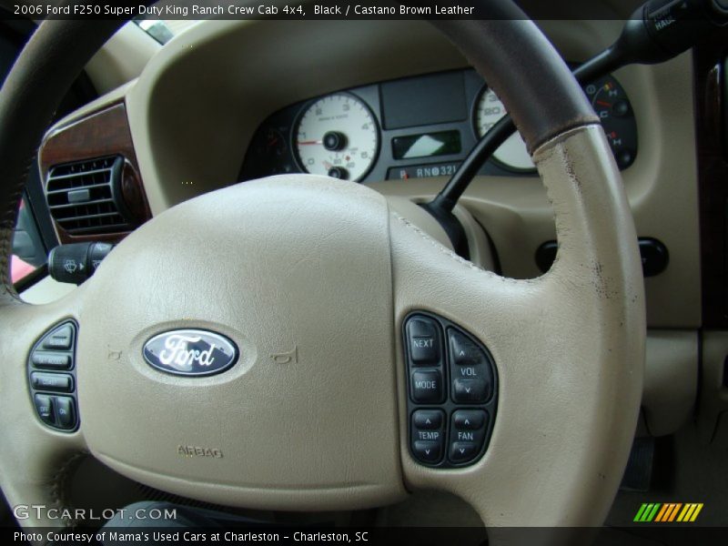 Black / Castano Brown Leather 2006 Ford F250 Super Duty King Ranch Crew Cab 4x4