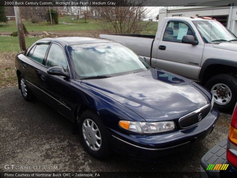 Midnight Blue Pearl / Medium Gray 2000 Buick Century Custom