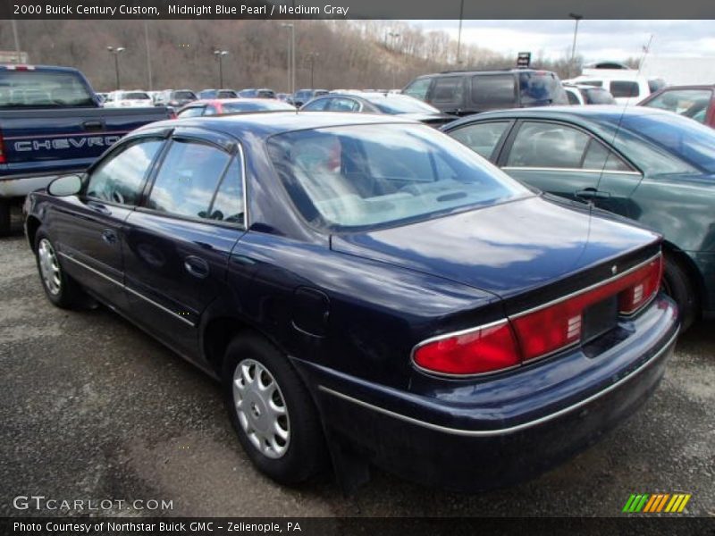Midnight Blue Pearl / Medium Gray 2000 Buick Century Custom