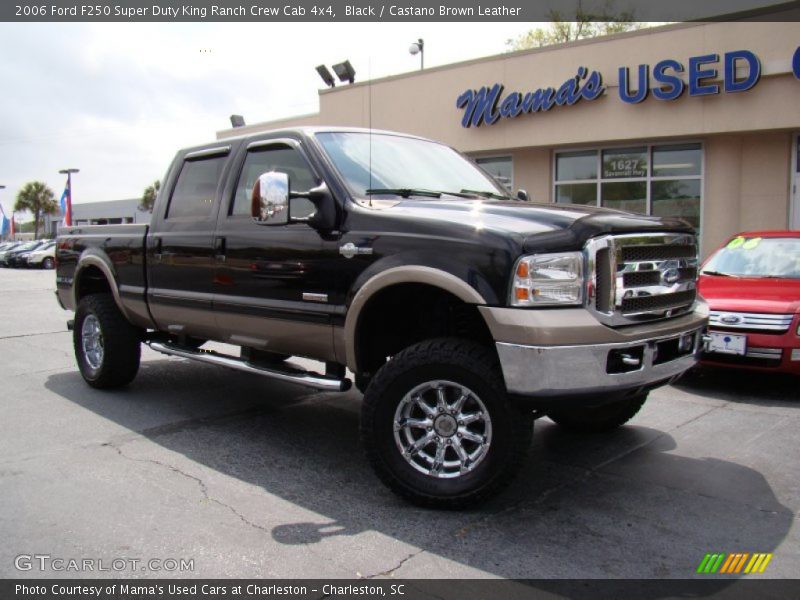 Black / Castano Brown Leather 2006 Ford F250 Super Duty King Ranch Crew Cab 4x4