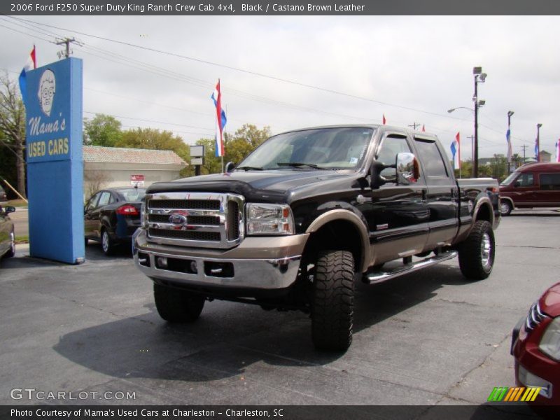 Black / Castano Brown Leather 2006 Ford F250 Super Duty King Ranch Crew Cab 4x4