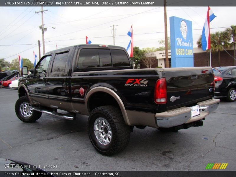 Black / Castano Brown Leather 2006 Ford F250 Super Duty King Ranch Crew Cab 4x4