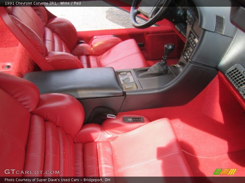 White / Red 1991 Chevrolet Corvette ZR1