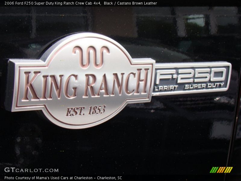 Black / Castano Brown Leather 2006 Ford F250 Super Duty King Ranch Crew Cab 4x4