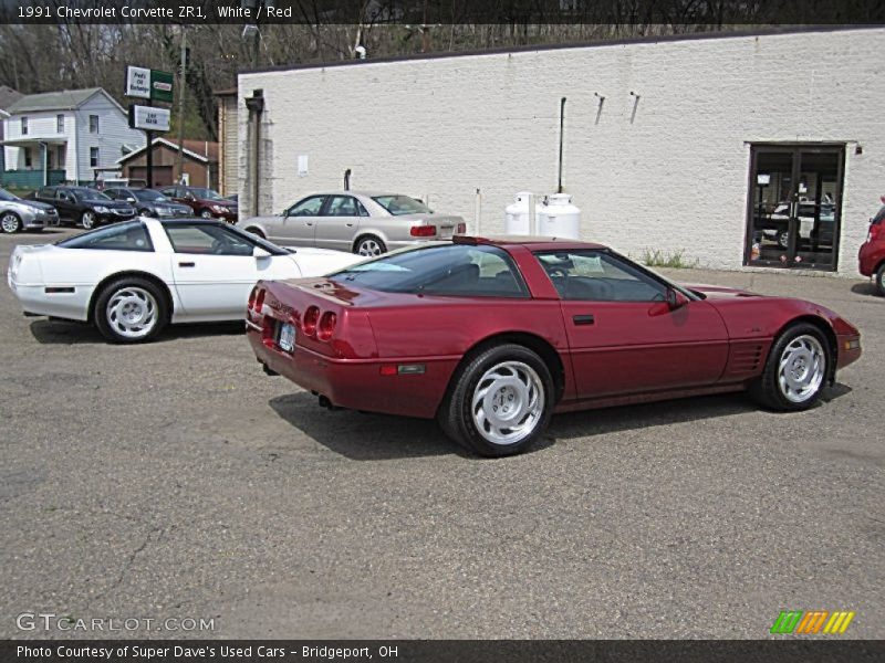 White / Red 1991 Chevrolet Corvette ZR1