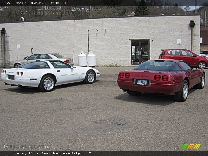 White / Red 1991 Chevrolet Corvette ZR1