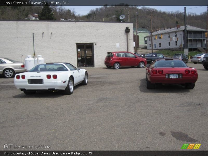 White / Red 1991 Chevrolet Corvette ZR1