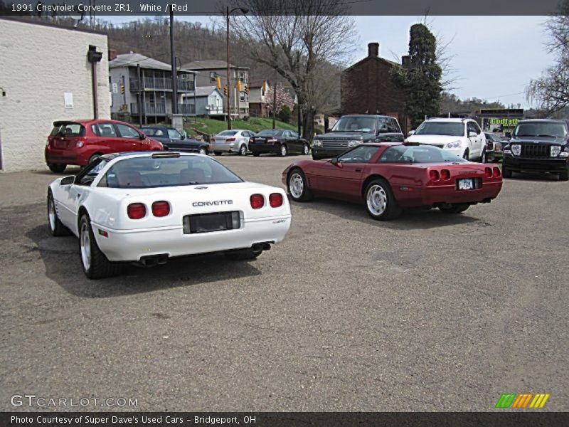 White / Red 1991 Chevrolet Corvette ZR1