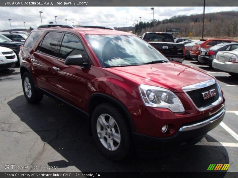 Red Jewel / Ebony 2009 GMC Acadia SLE AWD