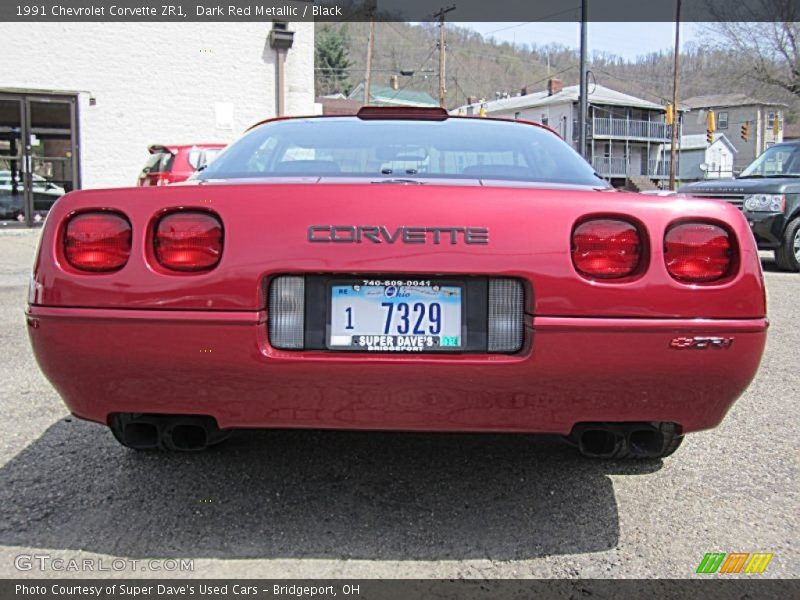 Dark Red Metallic / Black 1991 Chevrolet Corvette ZR1