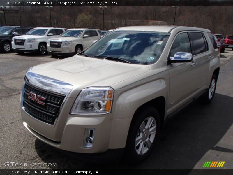 Champagne Silver Metallic / Jet Black 2013 GMC Terrain SLE AWD