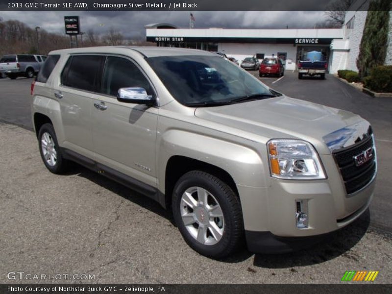 Champagne Silver Metallic / Jet Black 2013 GMC Terrain SLE AWD