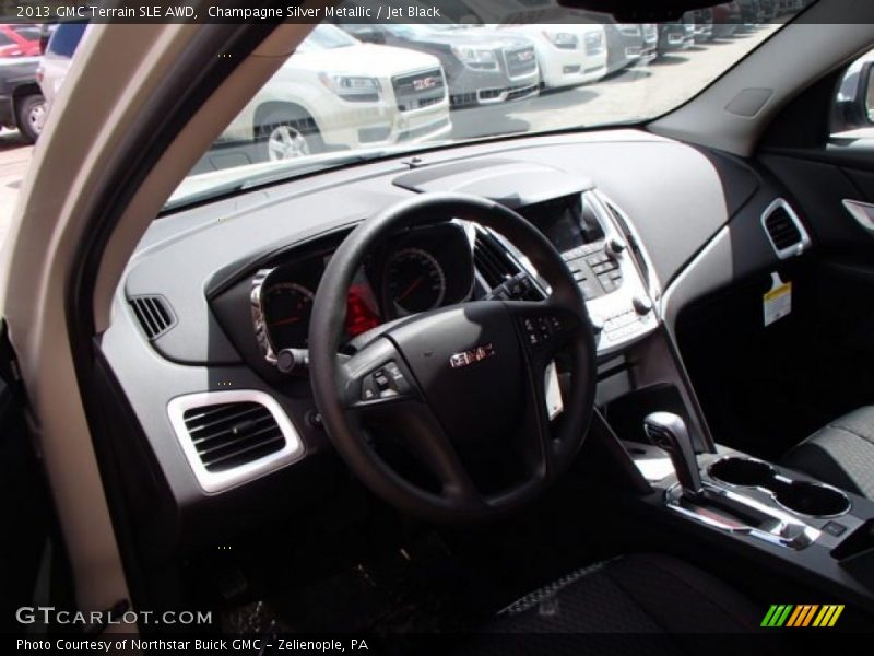 Champagne Silver Metallic / Jet Black 2013 GMC Terrain SLE AWD