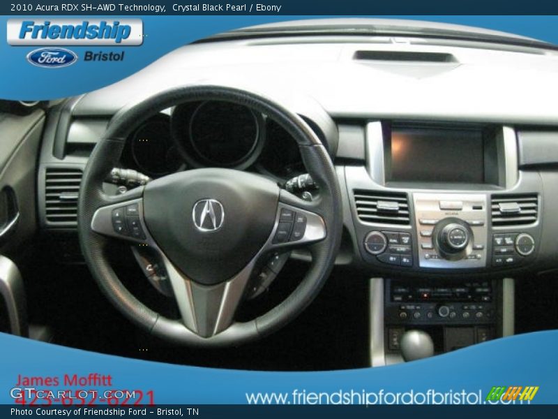 Crystal Black Pearl / Ebony 2010 Acura RDX SH-AWD Technology