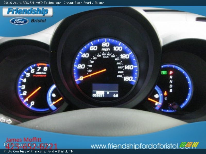 Crystal Black Pearl / Ebony 2010 Acura RDX SH-AWD Technology