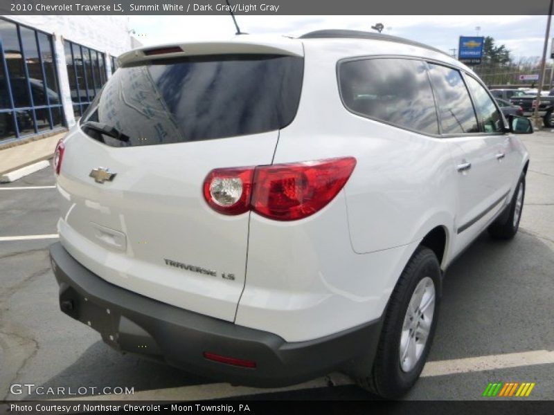 Summit White / Dark Gray/Light Gray 2010 Chevrolet Traverse LS