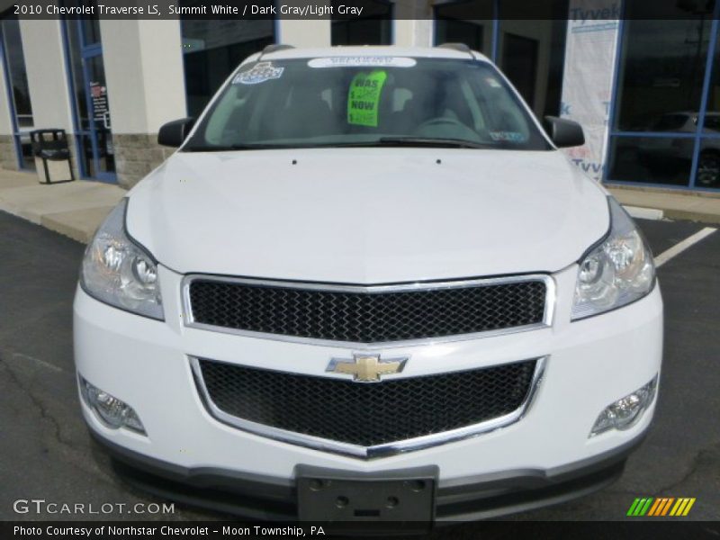 Summit White / Dark Gray/Light Gray 2010 Chevrolet Traverse LS