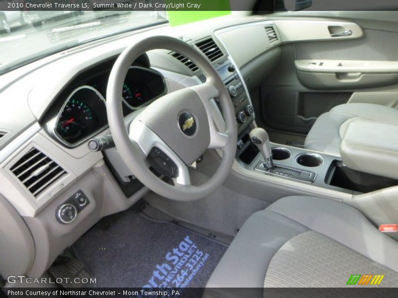 Summit White / Dark Gray/Light Gray 2010 Chevrolet Traverse LS