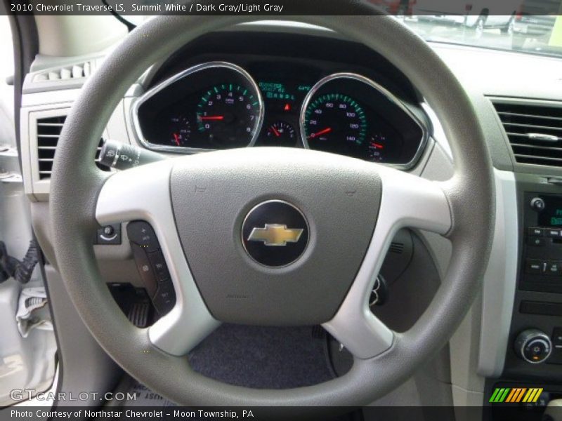 Summit White / Dark Gray/Light Gray 2010 Chevrolet Traverse LS