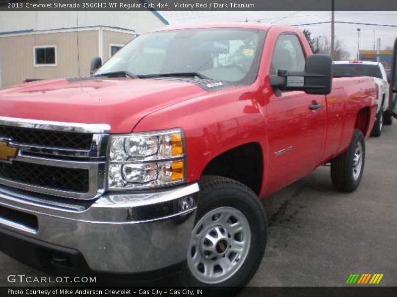 Victory Red / Dark Titanium 2013 Chevrolet Silverado 3500HD WT Regular Cab 4x4