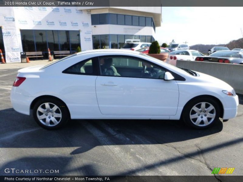 Taffeta White / Gray 2010 Honda Civic LX Coupe