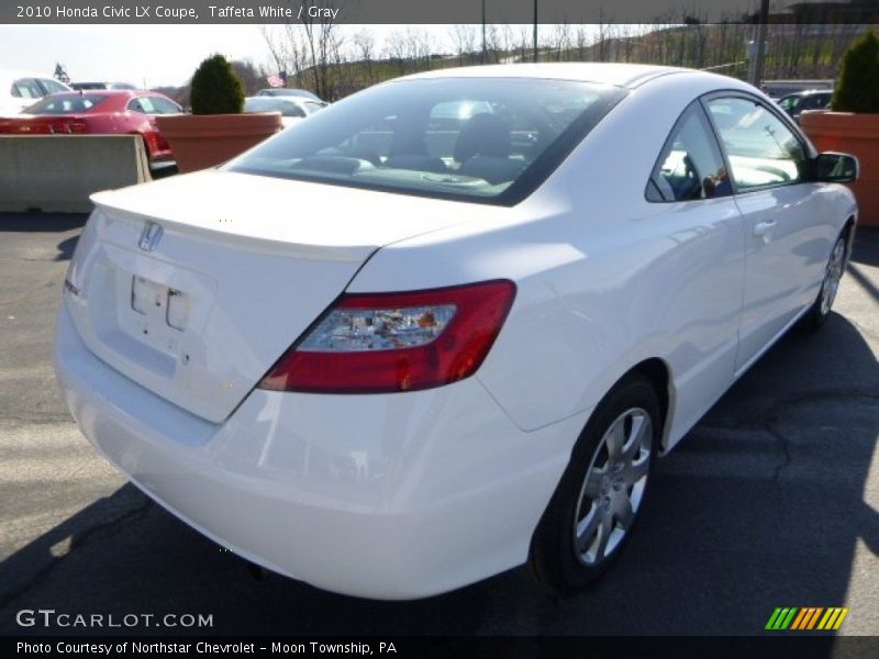 Taffeta White / Gray 2010 Honda Civic LX Coupe