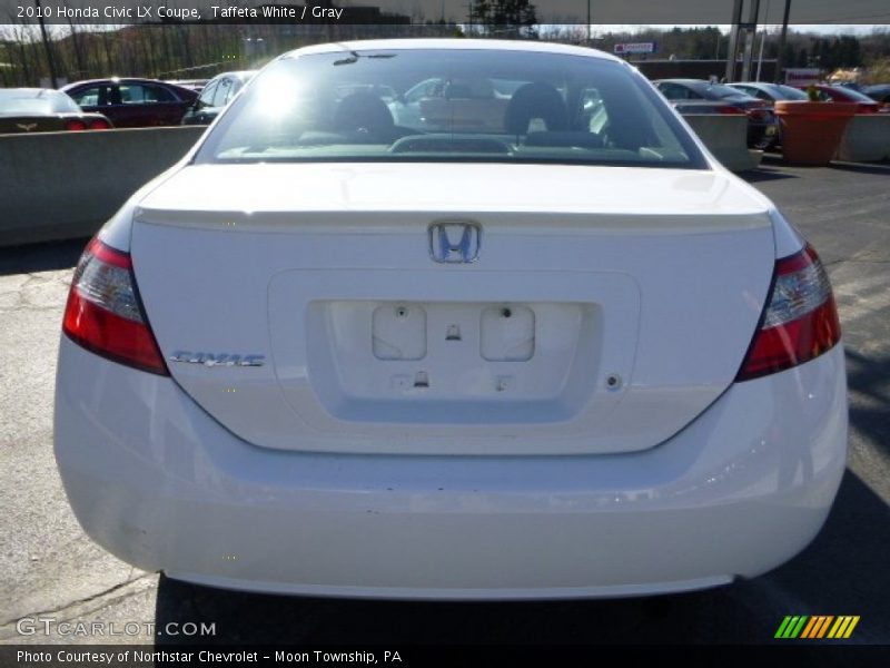 Taffeta White / Gray 2010 Honda Civic LX Coupe