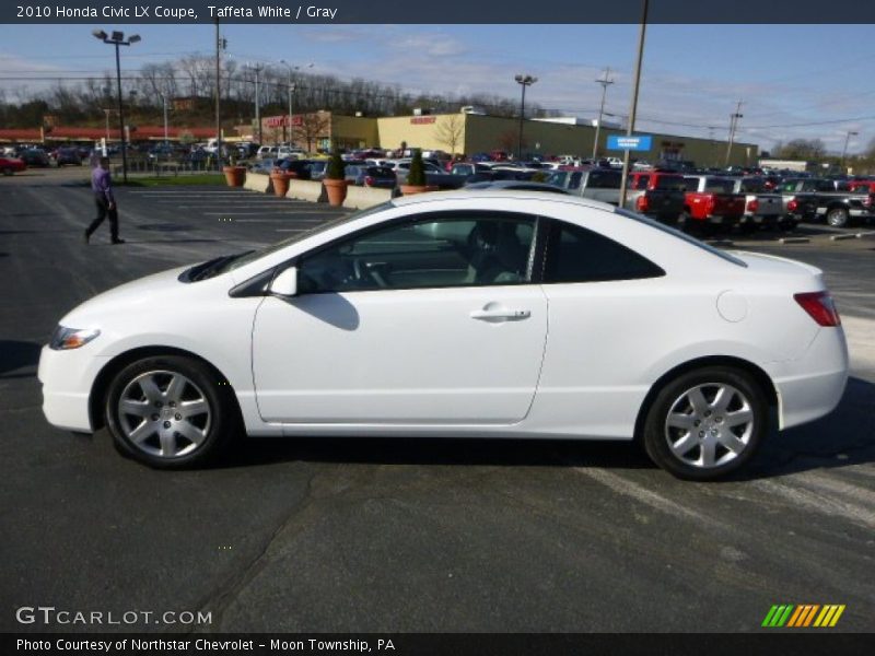 Taffeta White / Gray 2010 Honda Civic LX Coupe