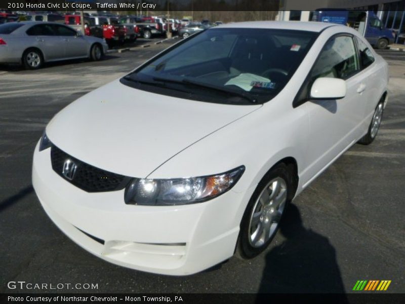 Taffeta White / Gray 2010 Honda Civic LX Coupe