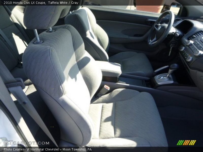 Taffeta White / Gray 2010 Honda Civic LX Coupe