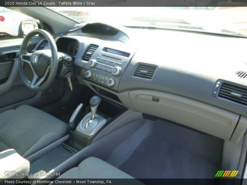 Taffeta White / Gray 2010 Honda Civic LX Coupe