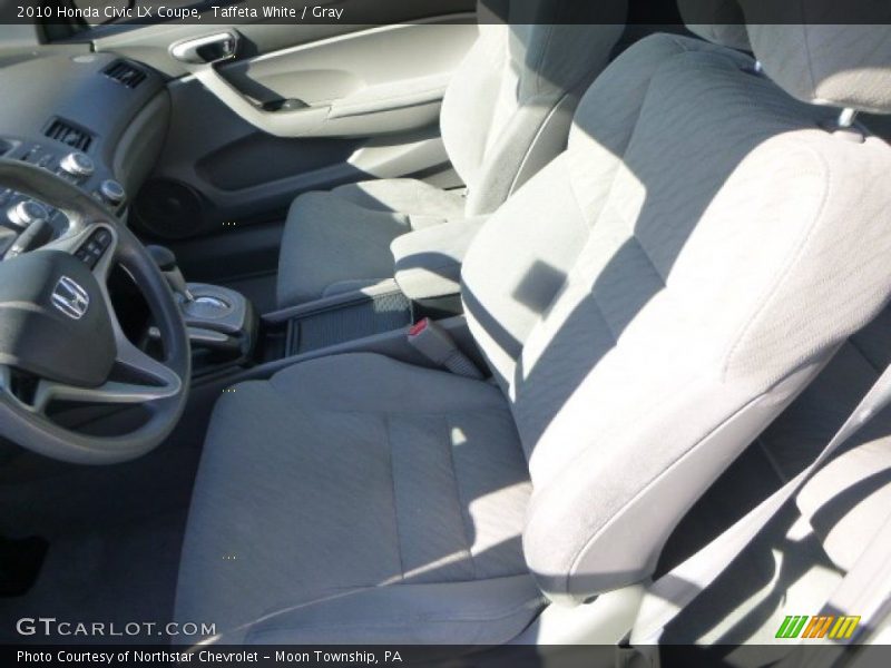 Taffeta White / Gray 2010 Honda Civic LX Coupe