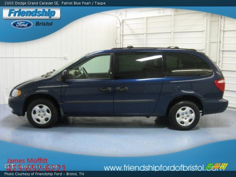 Patriot Blue Pearl / Taupe 2003 Dodge Grand Caravan SE