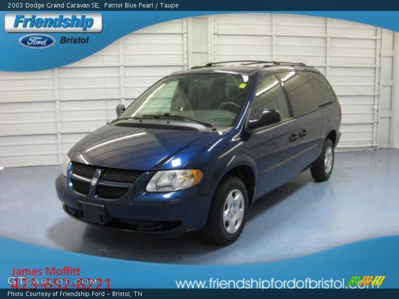 Patriot Blue Pearl / Taupe 2003 Dodge Grand Caravan SE