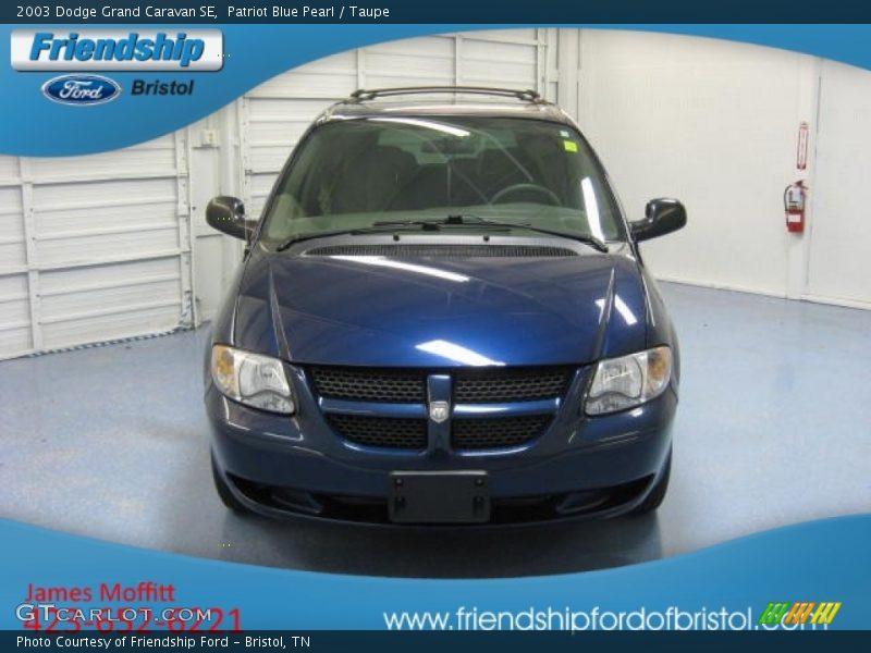 Patriot Blue Pearl / Taupe 2003 Dodge Grand Caravan SE