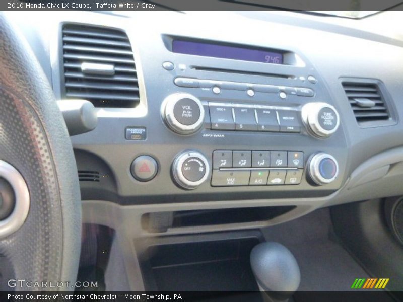 Taffeta White / Gray 2010 Honda Civic LX Coupe