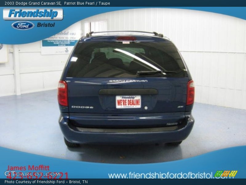 Patriot Blue Pearl / Taupe 2003 Dodge Grand Caravan SE