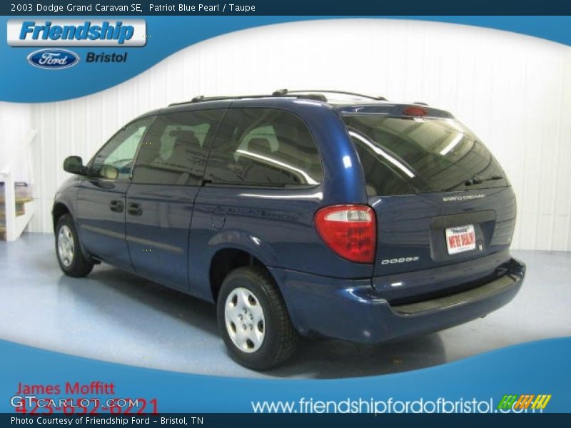 Patriot Blue Pearl / Taupe 2003 Dodge Grand Caravan SE
