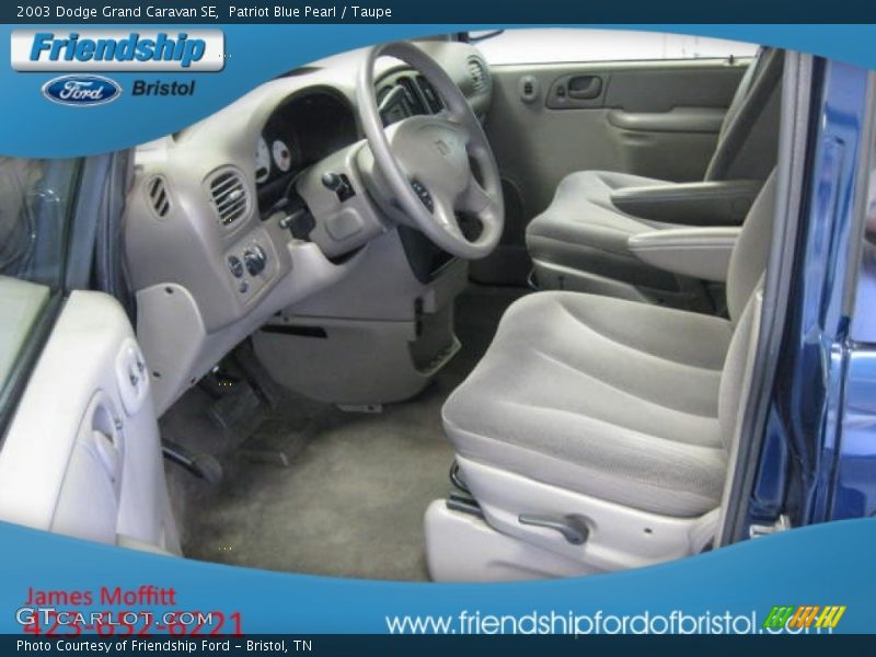 Patriot Blue Pearl / Taupe 2003 Dodge Grand Caravan SE