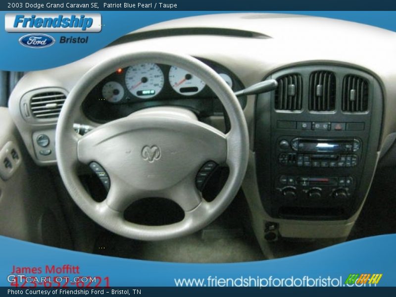 Patriot Blue Pearl / Taupe 2003 Dodge Grand Caravan SE