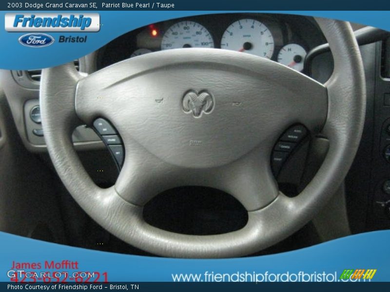 Patriot Blue Pearl / Taupe 2003 Dodge Grand Caravan SE