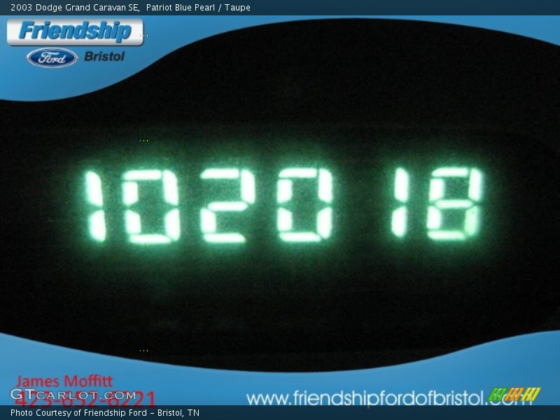 Patriot Blue Pearl / Taupe 2003 Dodge Grand Caravan SE