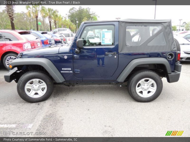 True Blue Pearl / Black 2013 Jeep Wrangler Sport 4x4