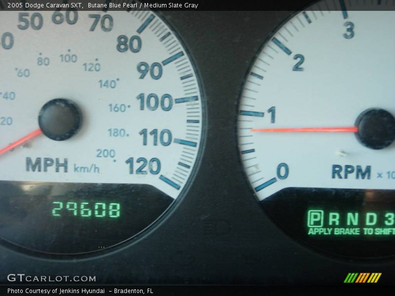 Butane Blue Pearl / Medium Slate Gray 2005 Dodge Caravan SXT